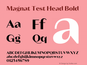 Magnat Test Head Bold Version 1.000;PS 001.000;hotconv 1.0.88;makeotf.lib2.5.64775图片样张