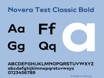 Novera Test Classic Bold Version 1.000;hotconv 1.0.109;makeotfexe 2.5.65596图片样张