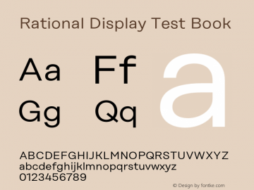 Rational Display Test Book Version 1.000;PS 001.000;hotconv 1.0.88;makeotf.lib2.5.64775图片样张