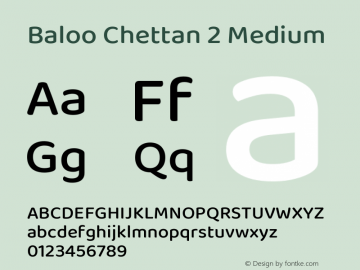 Baloo Chettan 2 Medium Version 1.640;hotconv 1.0.111;makeotfexe 2.5.65597; ttfautohint (v1.8.3) Font Sample