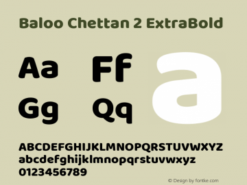 Baloo Chettan 2 ExtraBold Version 1.640;hotconv 1.0.111;makeotfexe 2.5.65597; ttfautohint (v1.8.3) Font Sample