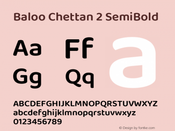 Baloo Chettan 2 SemiBold Version 1.640;hotconv 1.0.111;makeotfexe 2.5.65597; ttfautohint (v1.8.3) Font Sample
