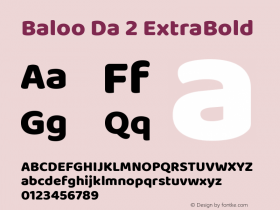 Baloo Da 2 ExtraBold Version 1.640;hotconv 1.0.111;makeotfexe 2.5.65597; ttfautohint (v1.8.3) Font Sample