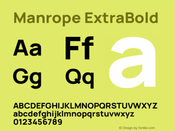 Manrope ExtraBold Version 4.501图片样张