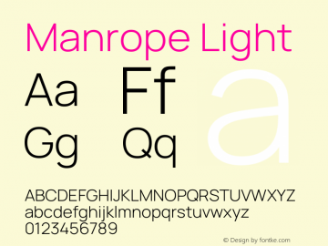 Manrope Light Version 4.501图片样张