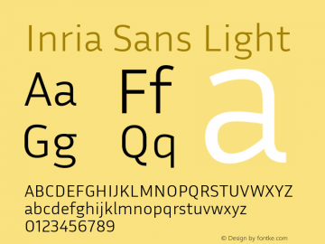 Inria Sans Light Version 1.2; ttfautohint (v1.8.3)图片样张