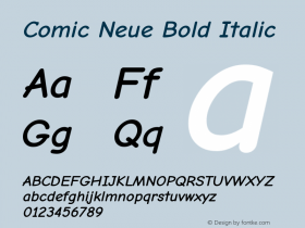 Comic Neue Bold Italic Version 2.003图片样张