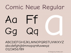 Comic Neue Regular Version 2.003图片样张