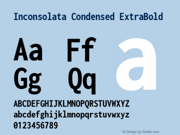 Inconsolata Condensed ExtraBold Version 3.001图片样张