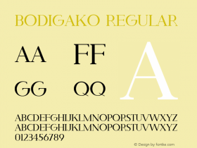 BODIGAKO Version 1.003;Fontself Maker 3.5.1 Font Sample