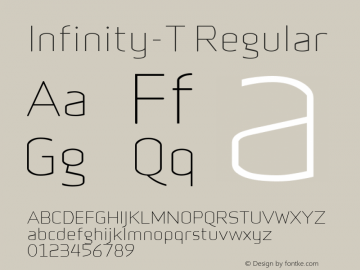 Infinity-T-Light Version 1.00 Font Sample
