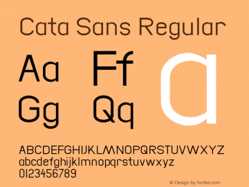 Cata Sans Regular Version 1.000 Font Sample