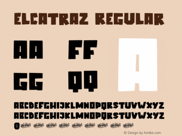 Elcatraz Version 1.00;April 19, 2020;FontCreator 13.0.0.2630 64-bit Font Sample