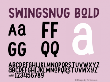 Swingsnug Bold Version 1.00;April 19, 2020;FontCreator 13.0.0.2630 64-bit Font Sample
