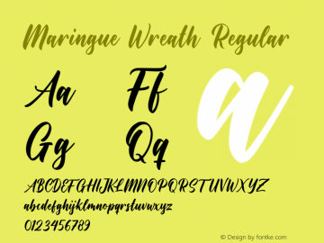 MaringueWreath Version 1.00;April 12, 2020;FontCreator 12.0.0.2567 64-bit Font Sample