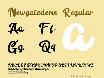 Newgatedemo Version 1.002;Fontself Maker 3.5.1 Font Sample