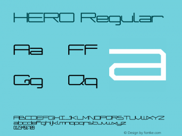 HERO Regular Version 1.0 Font Sample