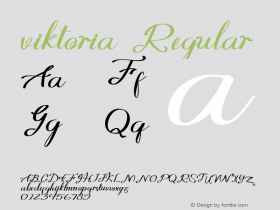 viktoria Version 1.000 Font Sample