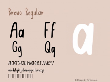 Breno Regular Version 001.002 Font Sample