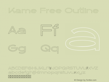 Kame Free Outline Version 1.002;Fontself Maker 3.5.1 Font Sample