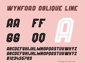 Wynford Oblique Line Version 1.00;April 21, 2020;FontCreator 12.0.0.2563 64-bit图片样张