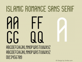 IslamicRomance-SansSerif Version 1.001;Fontself Maker 3.5.1 Font Sample