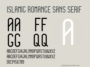 Islamic Romance Sans Serif Version 1.001;Fontself Maker 3.5.1 Font Sample