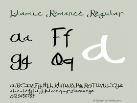 Islamic Romance Regular Version 1.001;Fontself Maker 3.5.1图片样张