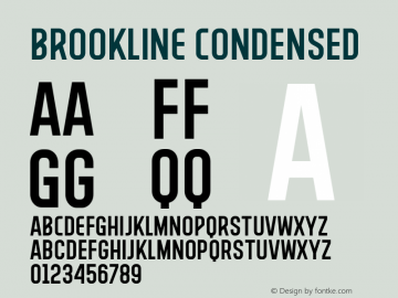 BROOKLINE-Condensed Version 1.000 Font Sample