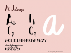 Al_Jelarose Version 001.000 Font Sample