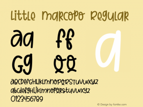 Little Marcopo Version 1.00;April 25, 2020;FontCreator 11.5.0.2427 64-bit图片样张