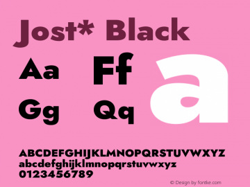 Jost* Black Version 3.500 Font Sample