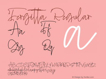 Fergitta Version 1.00;April 15, 2020;FontCreator 12.0.0.2567 64-bit Font Sample