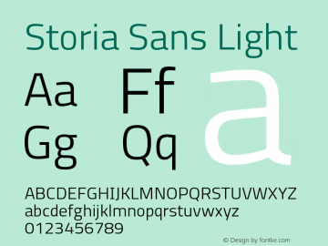 Storia Sans Light Version 60.001;April 27, 2020;FontCreator 12.0.0.2522 64-bit Font Sample