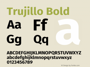 Trujillo Bold Version 4.301;April 28, 2020;FontCreator 12.0.0.2522 64-bit图片样张