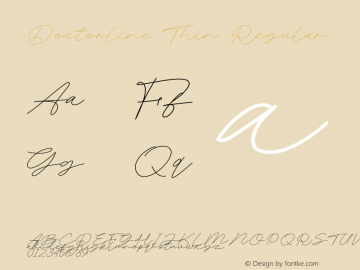 Doctorline Thin Version 1.00;April 29, 2020;FontCreator 12.0.0.2545 64-bit图片样张
