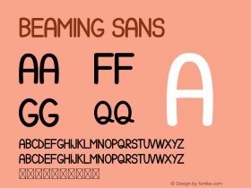 Beaming Sans Version 1.002;Fontself Maker 3.5.1图片样张