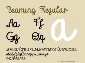 Beaming Version 1.016;Fontself Maker 3.5.1 Font Sample