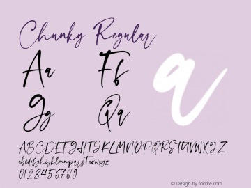 Chunky Version 1.00;April 28, 2020;FontCreator 11.5.0.2427 64-bit图片样张