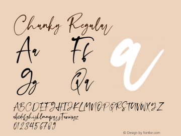 Chunky Version 1.00;April 28, 2020;FontCreator 11.5.0.2427 64-bit图片样张