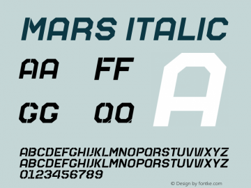 Mars Italic Version 1.000图片样张