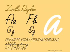 Zamilla Version 1.00;May 4, 2020;FontCreator 12.0.0.2525 64-bit图片样张