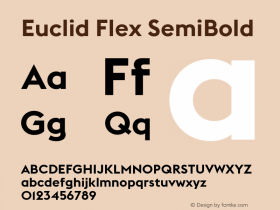 EuclidFlex-SemiBold Version 3.000图片样张