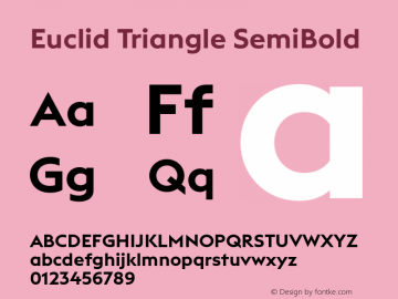 EuclidTriangle-SemiBold Version 3.001图片样张