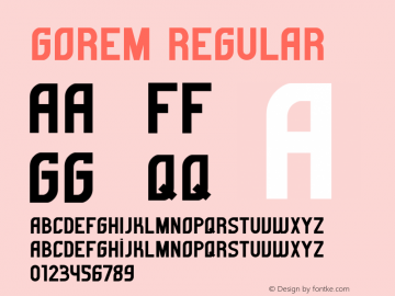 gorem Regular Version 1.000图片样张