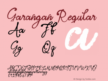 Garangan Version 1.001;Fontself Maker 3.5.1 Font Sample