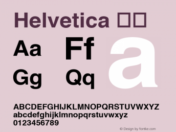 Helvetica 粗体  Font Sample
