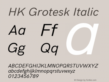 HK Grotesk Italic Legacy Version 1.045图片样张