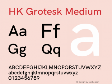 HK Grotesk Medium Version 1.045图片样张