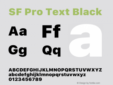 SF Pro Text Black 12.0d5e1图片样张